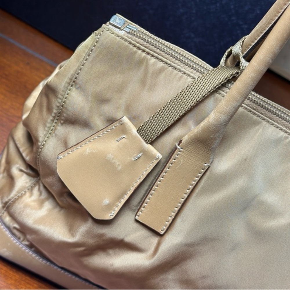 AUTHENTIC Prada Tessuto Cuoio Shoulder Bag. Tan. - Picture 3 of 16